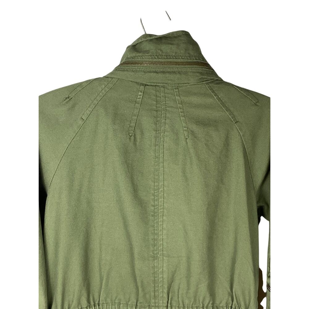 Willow & Clay Green Utility Military Anorak Jacket Size L  Funnel Neck - Picture 4 of 7